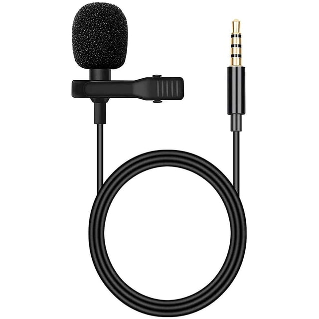 Micrófono de solapa, Micrófono de solapa para teléfono móvil y PC, Micrófono con clip con cable de extensión de 1,5 m, Perfecto para K Lied, Entrevista, Vlog, Podcast Xemadio LKX-0366