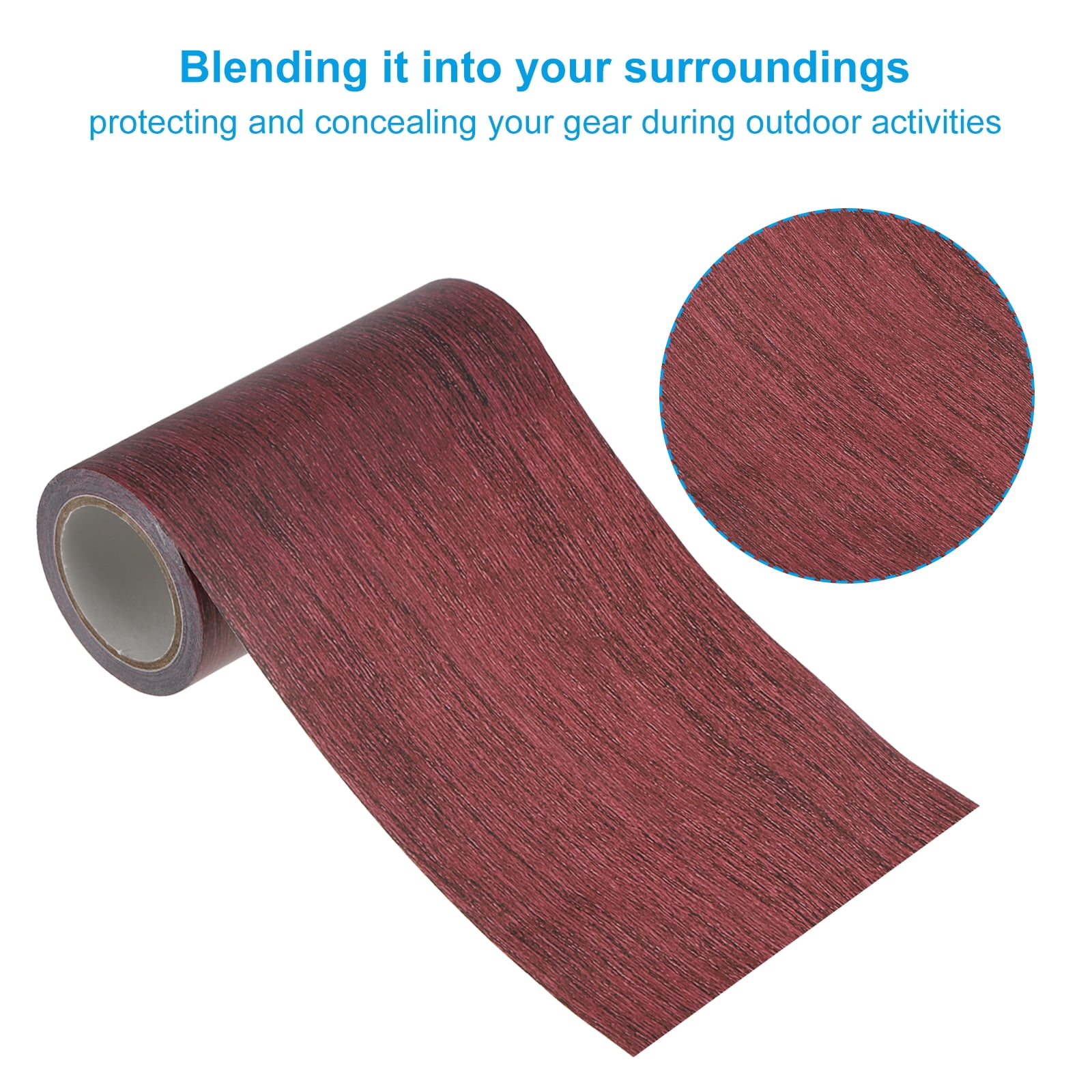 Uxcell Wood Grain Repair Tape Self Adhesive Realistic Textured Repair Tape Patch Dark Chestnut Mahogany 4"x15ft
