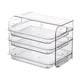 thumbnail image 1 of Estante para platos laterales, organizador para refrigerador, estante multiusos para almacenar alimentos, estante para alimentos de varias capas. blanco 3 capas, 1 of 9