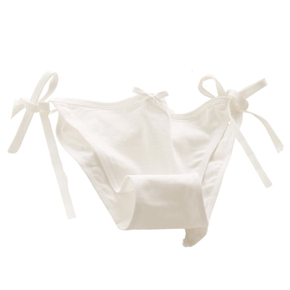 Breathable Cotton Triangular Underwear For Women Side Ties Design Lingerie Briefs Low Waist Bowknot Panties Thongs