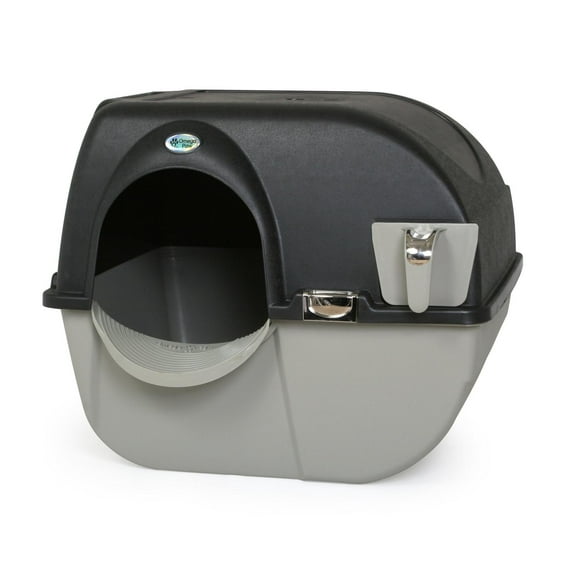 Bandeja de Arena Autolimpiante Elite Omega Paw Negra Medianoche Grande