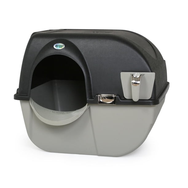 Bandeja de Arena Autolimpiante Elite Omega Paw Negra Medianoche Grande