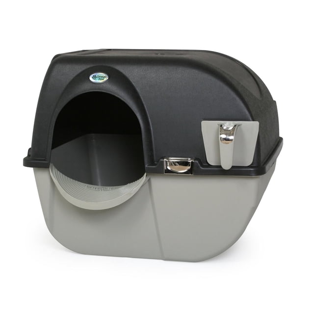 Bandeja de Arena Autolimpiante Elite Omega Paw Negra Medianoche Grande