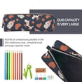 thumbnail image 5 of Pofeuu Funny Dogs Print Leather Pencil Case, Leather Pencil Pouch Large Capacity, Big Pencil Pouch with Zipper Vintage Pen Bag Fountain Pen Holder, 5 of 7