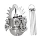 thumbnail image 3 of Boquilla giratoria para chorro de alcantarillado, limpieza de raíces, grasa y lodo, acero con cadenas de eslabones 05 70L por minuto, 3 of 9