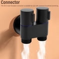 thumbnail image 3 of 1 In 2 Out Double Control Valve,Copper Angle Valve Water Splitter Faucet Parts for Bathroom Toilet Bidet Balcony, 3 of 7