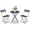 Black, variant on Memoryfield 3-Piece Patio Folding Bistro Set for 2, Metal Bistro Table and Chairs, for Balcony, Patio, Yard, Garden, Pink