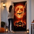 thumbnail image 5 of OCCOA Halloween Door Cover Scary Jack-O-Lantern Skull Hanging Decor for Front Door Porch Entryway Wall Haunted House Halloween Party Gift, A, 5 of 7
