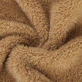 thumbnail image 6 of XFLWAM Women's Fuzzy Sherpa Fleece Lapel Open Front Long Cardigan Coat Solid Color Button Faux Fur Warm Winter Outwear Jackets Brown XL, 6 of 6