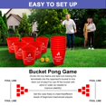 thumbnail image 4 of Set de juego al aire libre Aivalas Yard Pong con 12 cubos y 4 pelotas, 4 of 7