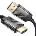 thumbnail image 1 of Cable DisplayPort a HDMI JSAUX, 4K, 60 Hz, 1 m, trenzado de nailon, 1 of 7