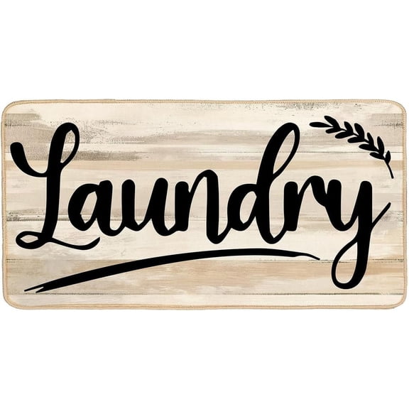 Laundry Room Mats for Front Door Entry Front Porch Doormat Non-Slip Carpet Rugs Floor Mat Decorative for Home Bathroom Kitchen Indoor 18x30 Inch