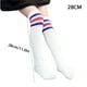 thumbnail image 4 of Qarigey Calcetines de tubo medio Transpirable Algodón puro Buena retención de calor Medias Diseño de rayas Absorbente de sudor para niños Medias tipo 17 Qarigey AP009517-17, 4 of 6