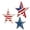 A003- Navy Blue Star with White Stars, variant on Fourth of July Decorations, Patriotic Decorations, 6X6 in Solid Wood, Star Decorations, Navy Blue Room Decor, Tiered Tray Decor, 3 Set