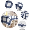 thumbnail image 6 of Navy Blue Plaid Check, Tablecloth Rectangle Table Cloth 52x70 , Waterproof Tablecloth Outdoor Table Cloth, Geometrical Abstract Lattice Washable Table Cover for Kitchen Dining Party, 6 of 8