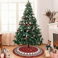 thumbnail image 5 of Christmas Tree Skirt 48 Inches, Red and Green Xmas Tree Mat with Winter Snowflake for Christmas Decorations Holiday Party Indoor Outdoor Home Decor (Red and Green), 5 of 6