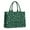 Green Christmas Snowflake, variant on Large Capacity Tote Bag,Green and Black Christmas Plaid Santa Pattern Handbag Fashion Luxury Tote Bag,15.7"x13"x 5.1" Inches,Laptop Compatible