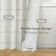 thumbnail image 3 of Cortinas DriftAway de lino a cuadros, 2 paneles, 132 x 213 cm, color gris, 3 of 8