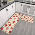 thumbnail image 2 of Pioneer Flower Floral Print Pattern Kitchen Rugs Sets Of 2, Anti Fatigue Non Slip Washable Floor Mats for Kitchen Sink Laundry, 17X30 Inch + 17X47 Inch, 2 of 6