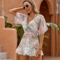 thumbnail image 2 of Pink Tribal Geometric Pattern Women's Luxury Party Dress Evening Dresses Ladies Cover Ups, 2 of 6