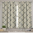 thumbnail image 2 of Ambesonne Geometric Valance & Curtain, Vintage Circules, 55"x36", Multicolor, 2 of 6