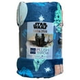 thumbnail image 2 of The Big One Star Wars Mandalorian The Child Baby Yoda Grugo Blanket Supersoft Oversized Plush Throw Blue, 2 of 2