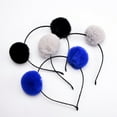 thumbnail image 4 of Meidiya Kids Girls Cute Plush Pom color Fuzzy Pom Pom Ball Hair Hoop Cat Ear Headband for Kids Girls, 4 of 8