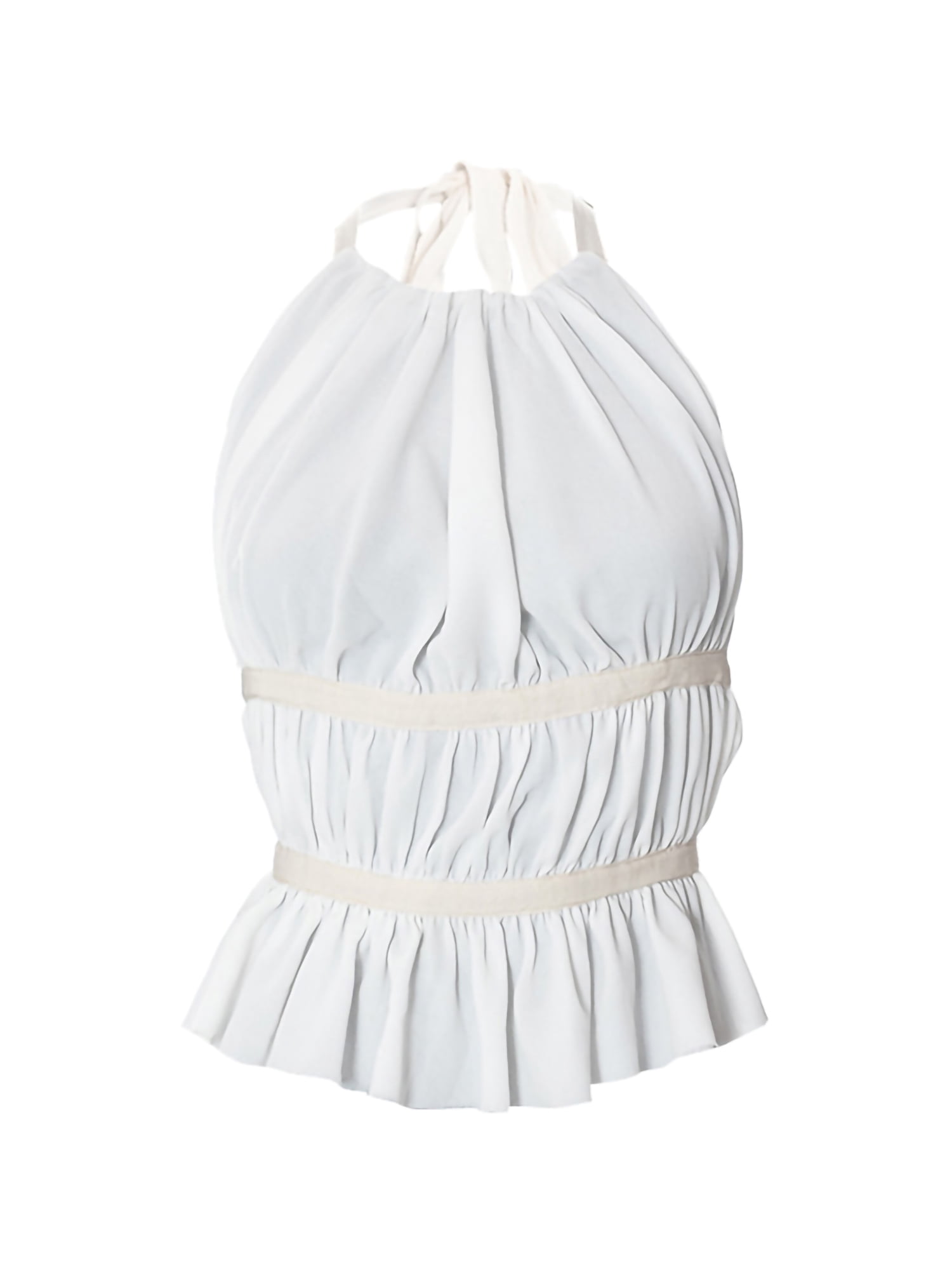 halter neck ruffle top