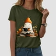 thumbnail image 2 of CAUYDY Halloween Doodles Shirt for Women Cute Vintage Graphic Halloween Party Tshirt Short Sleeve Fall Season Tees(AG,M), 2 of 5