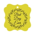 thumbnail image 1 of Darling Souvenir Personnalisé Meilleur Jour de Mariage Fête Couronne de Feuilles Tags Suspendue Tags-Jaune-50 Tags, 1 of 1