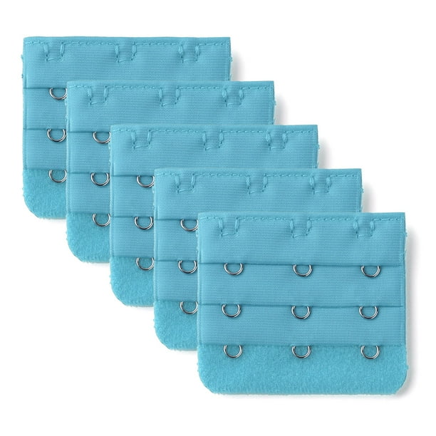 Extensores de tirantes de sujetador elásticos de 3 ganchos y 3 filas con hebillas para mujeres en azul brillante 5