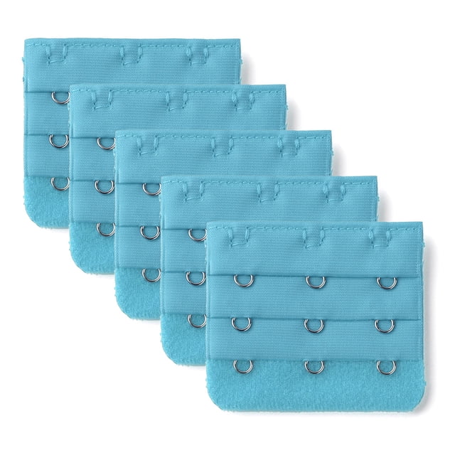 INSPIRE CHIC Rallonges de Soutien-Gorge pour Femmes 3 Crochets 3 Rangées Extensibles Boucle de Sangle de Soutien-Gorge Bleu Vif 5