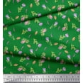 thumbnail image 3 of Soimoi Green Cotton Duck Fabric Leaf Floral Print Sewing Fabric Yard 56 Inch Wide, 3 of 3