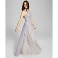 thumbnail image 2 of SPEECHLESS Robe de Bal Longue Sans Manches pour Femmes Violette Ornée de Trous de Serrure Doublée en Tulle Transparent avec Dos Zippé 3, 2 of 3