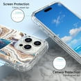 thumbnail image 3 of Casetego for iPhone 15 Pro Max Case 6.1",Shiny Bling Marble Full Body Pro Maxtective Support Wireless Charing Bumper Rugged Anti-Scratch Hybrid Rubber Case Cover,Blue Gold, 3 of 6