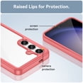 thumbnail image 4 of Decase for Samsung Galaxy S23 Case,Slim Rugged Shockproof Anti-Scratch Soft TPU Bumper Anti-Fall Lightweight Hybrid Crystal Clear Back Cover Case,Red, 4 of 8