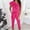 Hot Pink, variant on Goth Pants Women Capri Pants Capris High Waist Rise Short Straight-Leg Hot Pink XL