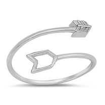 Open Adjustable Cupid Arrow Love Thumb Ring .925 Sterling Silver Band Jewelry Female Male Size 10