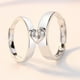 thumbnail image 2 of Juego de anillos de pareja a juego con corazón de amor para hombres y mujeres, moda Punk, 2 piezas, amante, circonio de boda, anillos, novia, regalo de citas, joyería, 2 of 4