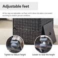 thumbnail image 6 of Opohoro 5 Pieces Outdoor Conversation Set with 30" Square Fire Pit Table, Gray Rattan Furniture Set with Swivel Rocker Chairs, Beige for Patio Backyard Deck, 6 of 17