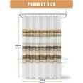 thumbnail image 4 of Ombre Stripe Shower Curtain, Oil Painting Abstract Farmhouse Shower Curtain, Decorative Shower Curtains for Bathroom, Waterproof & Washable (72x72 inch, Brown Ombre), 4 of 6
