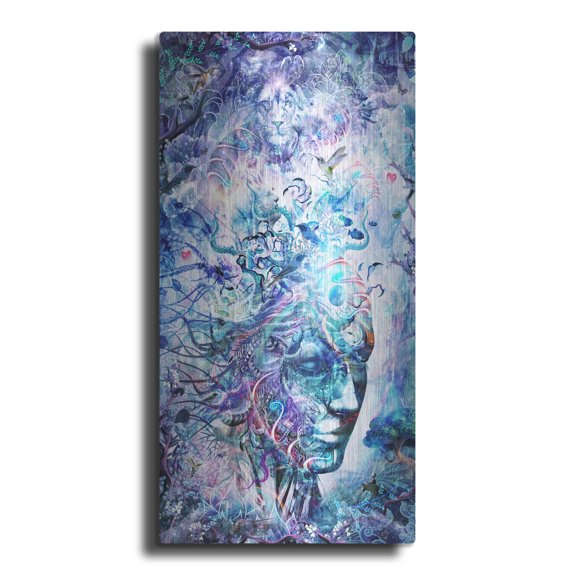 Luxe Metal Art 'Dreams of Unity' by Cameron Gray, Metal Wall Art, 24"x48"