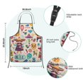 thumbnail image 7 of Colorful Mexican Elements Kids Aprons for Girls and Boys,Adjustable Neck Strap Toddler Aprons for Kids Cooking Baking,23.6"x19", 7 of 7