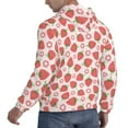 thumbnail image 3 of KLL Strawberry Flower Print Mens Hoodie Long Sleeve Casual Pullover Hooded Sweatshirt Fashion Drawstring Hoodies with Pocket-X-Large, 3 of 6