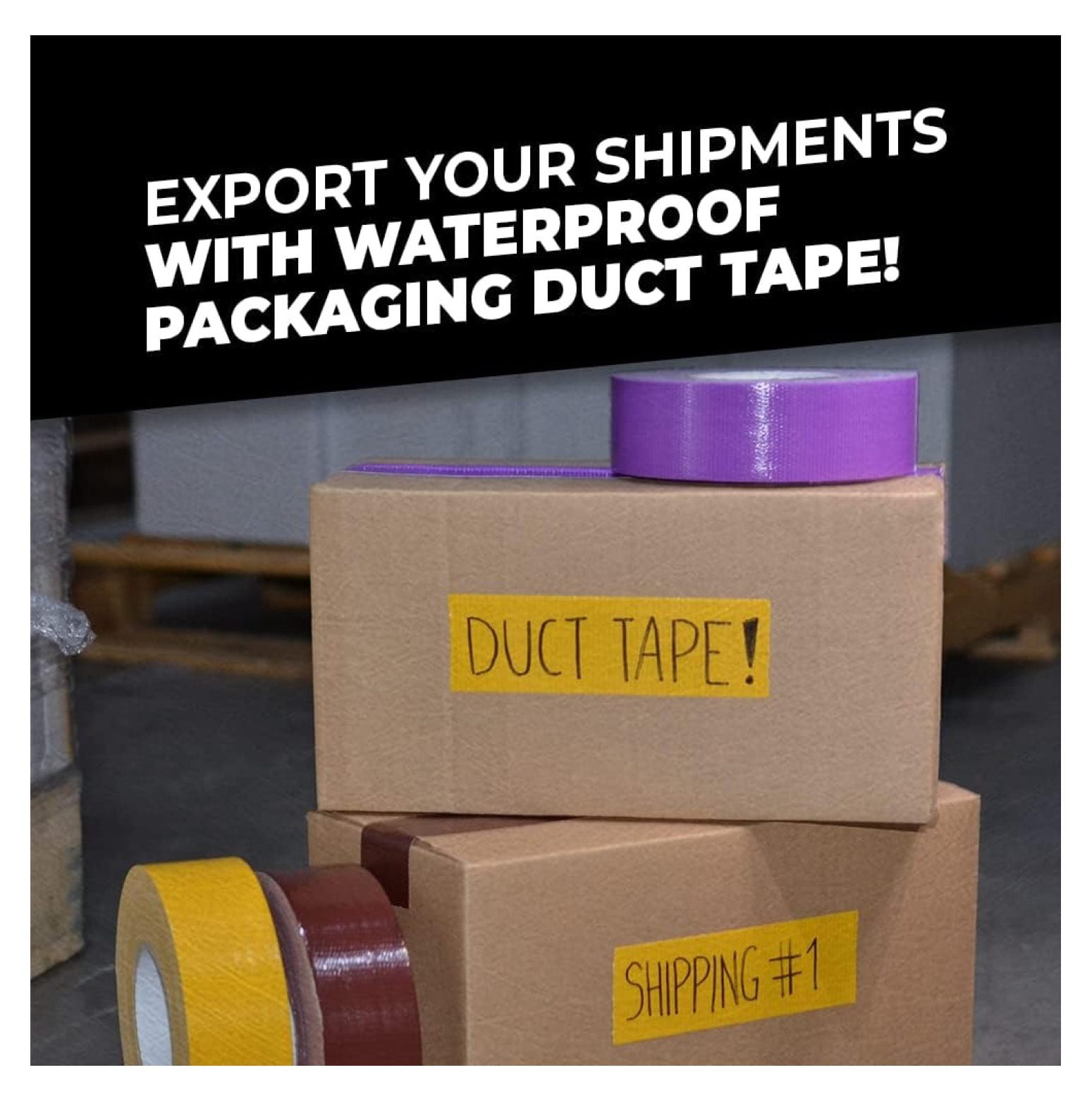 WOD DTC10 Advanced Strength Industrial Grade Schoolbus Yellow Duct Tape, 6 inch x 60 ft. Waterproof, UV Resistant For & Home Improvement