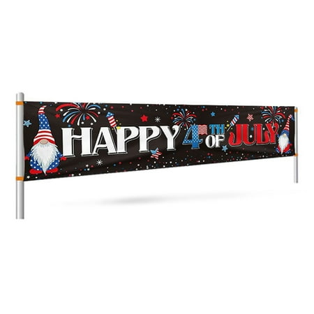 

Pgeraug Independence Day banner Large Happy 4th Of July Banner America Independence Day Banner Memorial Day Decoration Party Flag Balloon Set G
