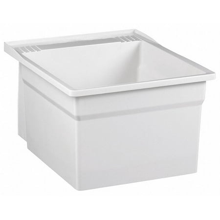 Fiat Residential Fiberglass Reinforced Polyester Resin Laundry Sink L7100 White