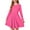 Pink, variant on Long Sleeve Dress for Girls Casual A-Line Fall Girls T-Shirt Dresses Solid Crew Neck Girls Skater Dress Basic Swing Dresses for 4-14t Kids 9-10 Years,Black