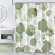 thumbnail image 1 of Cortina de ducha moderna verde salvia para baño, decoración geométrica, impermeable, tela abstracta para decoración del hogar, 180 x 180 cm, 1 of 5