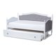 thumbnail image 2 of Baxton Studio Marlie Classic and Traditional Gray Tela tapizada en blanco Acabado de madera Twin Size Daybed con nido Baxton Studio 1.93271E11, 2 of 2